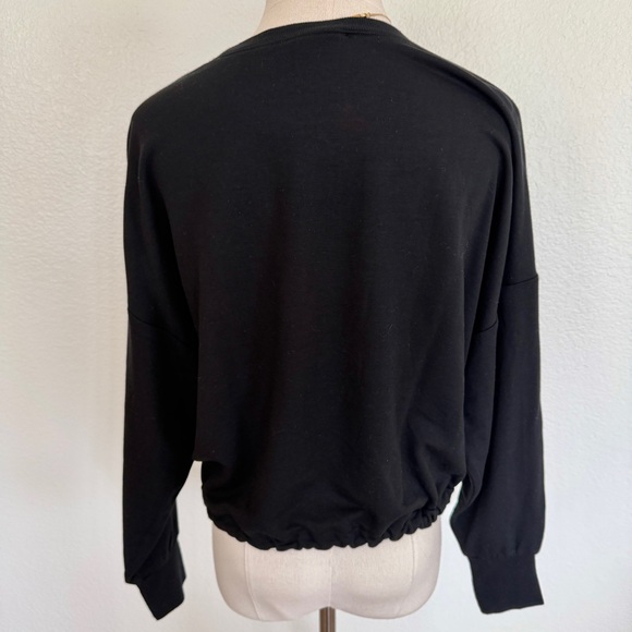 🖤 EXPRESS Modal Super Soft Tie-Hem Pullover Sweatshirt - Picture 4 of 9